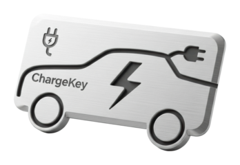 Automotive graphic design solutions for electric vehicle charging isolated on transparent background