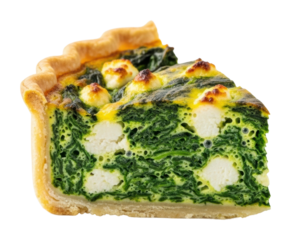 Baking spinach quiche recipe kitchen food home isolated on transparent background
