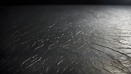 Dark Cracked Surface Texture with Rough Scratches, Abstract Background
