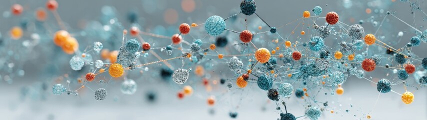 Molecular Structures and Genetic Engineering, an abstract representation of DNA and neural networks highlighting advancements in science, healthcare, and technology innovation.