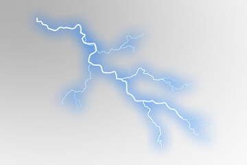 Blue lightning strike effect