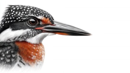 Detailed close-up of a Kingfisher bird