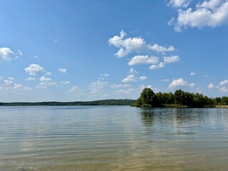 summer lake and sky