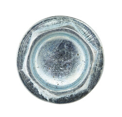 Close up old and rusty nut or screw hea