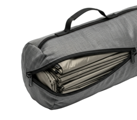 Packable travel gear organizer home accessory bag isolated on transparent background