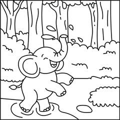 Cute and cozy animal coloring page for kids and adults