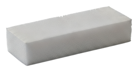 Cleaning action with magic eraser home product isolated on transparent background