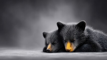 Two bear cubs sleeping