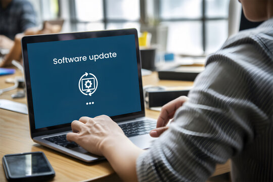 Software Update Progress: Installing Latest System Version and Features
