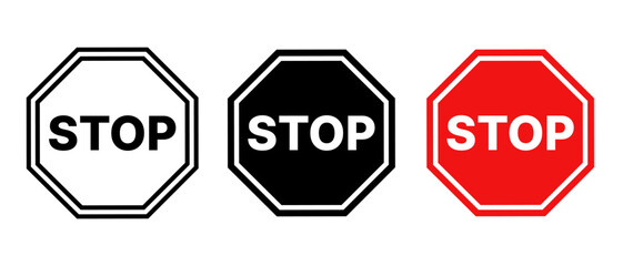 stop sign icon vector illustration.