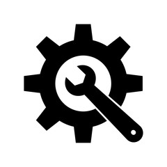 Service icon, repair symbol. gear sign, Vector illustration.