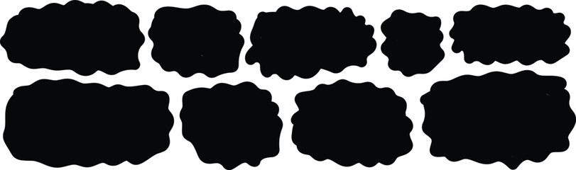 Ink blot irregular shapes