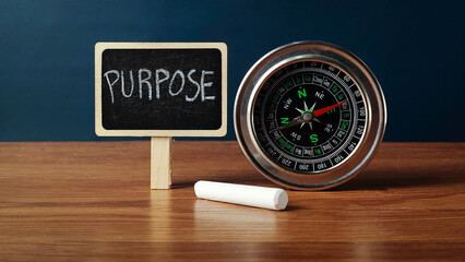 Purpose Concept: Finding Life Direction, Business Mission, Goal Setting, Meaning, and Strategic Navigation