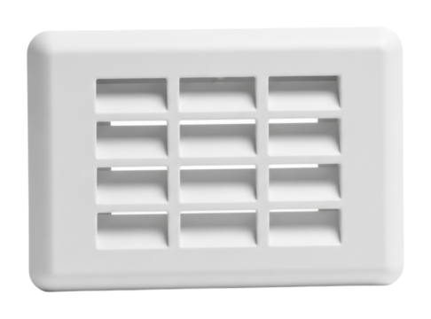 Installing white air vent cover home improvement diy project top view isolated on transparent background