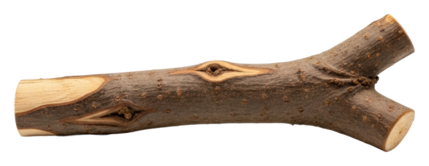 Nature wood branch display object isolated on transparent background