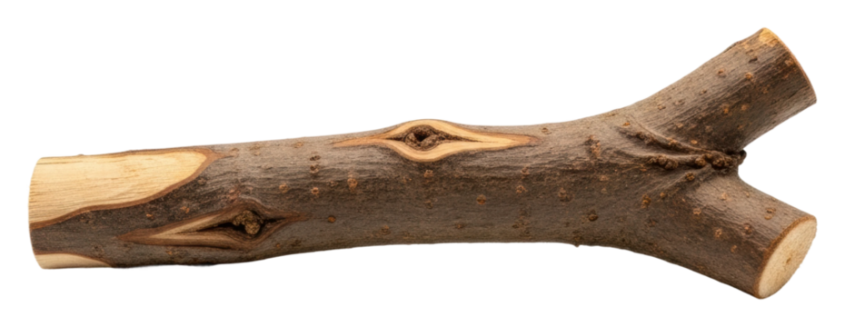 Nature wood branch display object isolated on transparent background