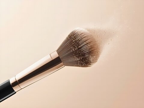 Luxurious powder brush in action for flawless skin perfection beauty lifestyle essential for makeup gurus