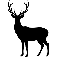 silhouette of deer