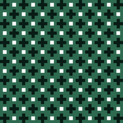 Seamless Geometric Cross Pattern with White Squares