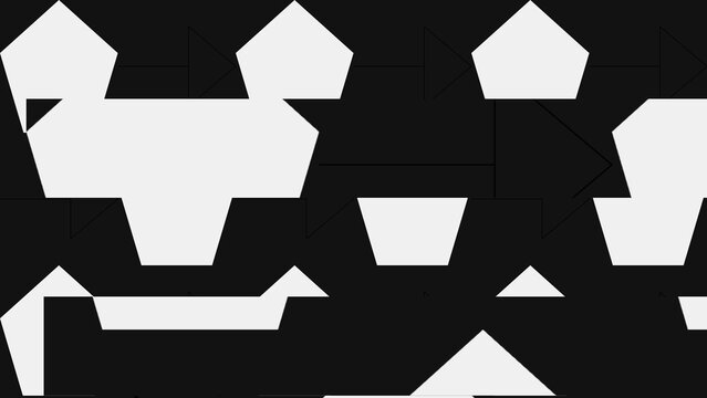 Abstract Geometric Monochrome Pattern Background Design