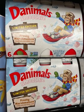Grocery store Danimals 6 pack yogurt for kids