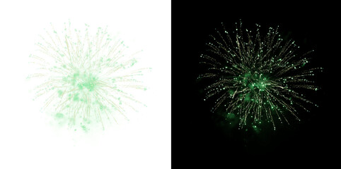 Lime green firework burst PNG. Neon St. Patrick's Day explosion. © ellyson