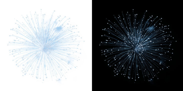 Blue firework burst PNG. Cyan winter holiday explosion