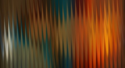 Abstract colorful vertical lines create a vibrant background, evoking energy and movement. The color palette incorporates shades of brown, orange, and blue. 