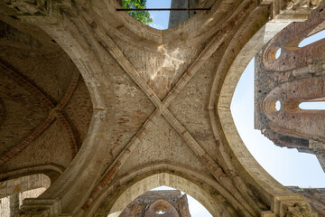 Vaulted arches of Abbazia di San Galgano - Chiusdino, Italy