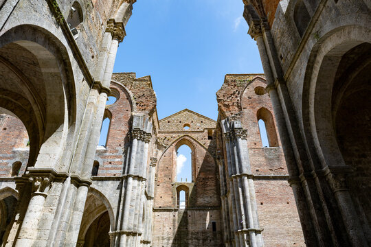 Abbey of San Galgano nave ruins - Chiusdino, Italy