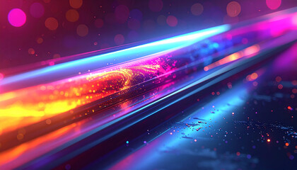 Vibrant Technology Streams: Abstract depiction of data streams with dynamic light effects creating a vision of digital information