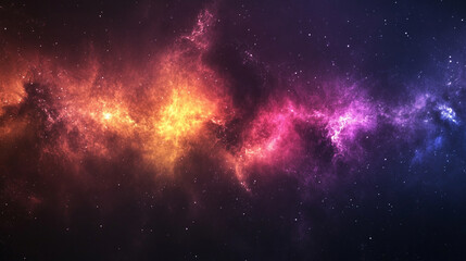 Naklejka premium Abstract dark galaxy space nebula background with swirling cosmic clouds stars and deep colors creating a mysterious expansive universe scene symbolizing infinity exploration and cosmic beauty