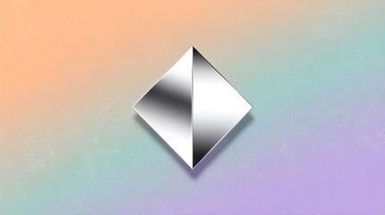Metallic Diamond on a Gradient Background for Modern and Minimalist Design
