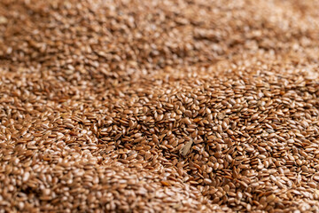 flax seeds are used to produce food, linseed oil or germination for dietary nutrition, a large number of light brown flax seeds