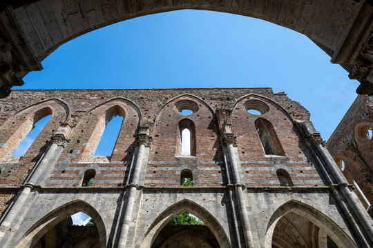 Abbey of San Galgano Gothic ruins - Chiusdino, Italy