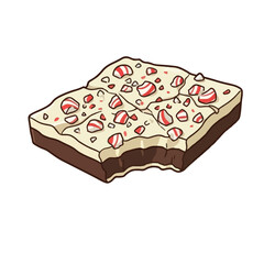 Peppermint Bark Holiday Candy Vector Illustration