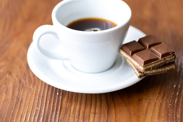 Close-Up of Coffee with Dubai Chocolates