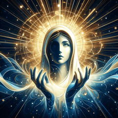 Ilustra&ccedil;&atilde;o de Nossa Senhora das Gra&ccedil;as