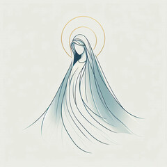 Ilustra&ccedil;&atilde;o de Nossa Senhora das Gra&ccedil;as