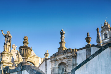 Nov/23, Braga, Portugal, Sanctuary of Bom Jesus do Monte. The sanctuary was developed over a period of more than 600 years, in a Baroque style. It includes a series of chapels and house sculptures.