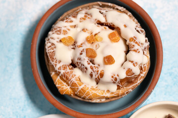 Close-Up of an Apricot Cinnabon Roll