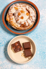 Close-Up of an Apricot Cinnabon Roll