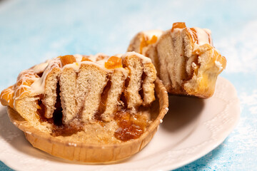 Close-Up of an Apricot Cinnabon Roll