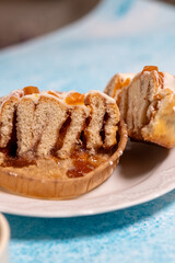 Close-Up of an Apricot Cinnabon Roll