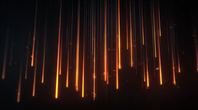 Series of bright orange lines that are arranged in a way that creates a sense of movement and energy - Powered by Adobe