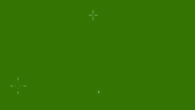 Circle firework animation with ellipse bursts and geometric spark elements. Green screen fireworks line animation with glittering stars, shining dust, and cartoon-style explosions.4k video