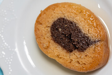 Close-Up of Karagoz Dessert on White Plate