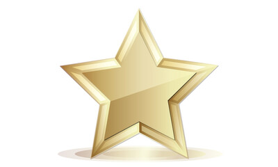 gold 3 d star icon