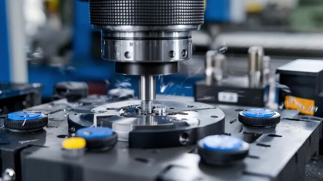 Medium shot focusing on an adjustable die mechanism with precision controls showcasing versatility and finetuning in innovative die design.