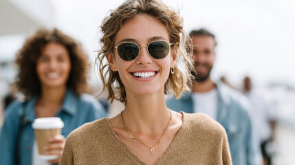 Joyful gathering celebrating bank holiday outdoors with friends